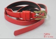 नारी चौड़ाई 1.4cm सिलाई पु बैंगनी बेल्ट के लिए अनुकूलित क्लॉथ लाल पु बेल्टें