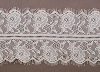 वाइड कढ़ाई निर्यातक Crochet सफेद सूती वेव बरौनी फीता ट्रिम