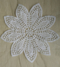 जाल फूल Qmilch सजावटी फीता ट्रिम के साथ छोटे आकार, सफेद