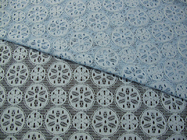रॉयल ब्लू कपास नायलॉन फीता कपड़े हिमपात का एक खंड डिजाइन ड्रेस सामग्री