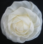 शादी के परिधान के लिए पिन के साथ 3 डी कृत्रिम शिफॉन कृत्रिम फूल corsage