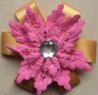 कपास फीता कृत्रिम फूल corsage के लिए कपड़े, हाथ से बने फूलों बुना बुना