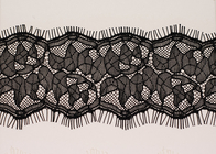 कपड़ा के लिए लेडी OEM काले वेव Crochet कपास बरौनी फीता ट्रिम