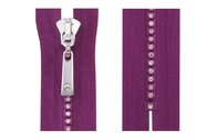 फैशन ऑटो लॉक # पोशाक / होम टेक्सटाइल के लिए 8 क्रिस्टल हीरा जिपर