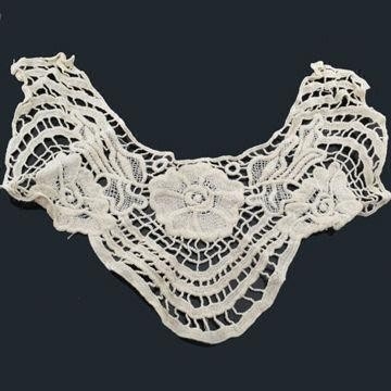 Dyeable कपड़े के लिए कपास कढ़ाई Crochet Detachable फीता कॉलर