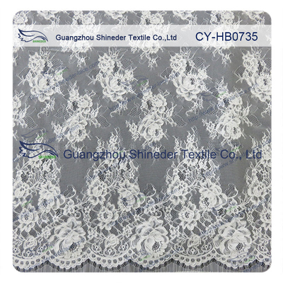 यार्ड में Jacquard सिलाई बरौनी फीता ट्रिम कपड़ा, कस्टम मुद्रित