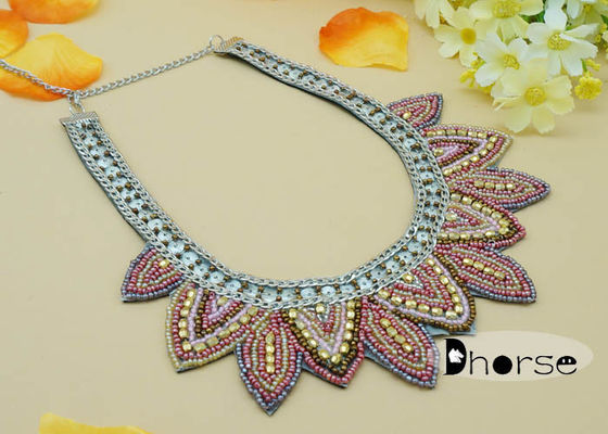 सजावटी Rhinestones बीज मनका कॉलर हार, फैशन कॉलर हार