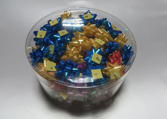 सोना, लाल, उपहार की सजावट के लिए polypropylene के साथ ब्लू स्टार मिनी उपहार धनुष रिबन