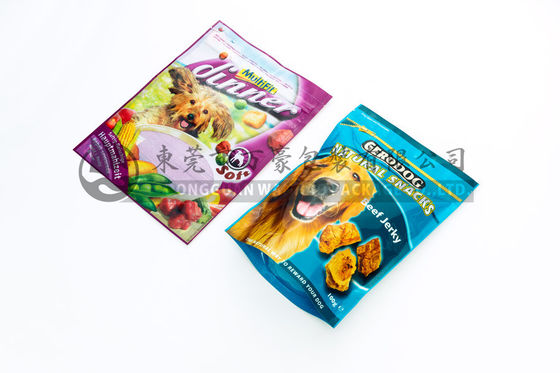 कस्टम reclosable Ziplock, स्थायी कुत्ता खाना बैग के साथ जिपर पाउच बैग खड़े हो जाओ