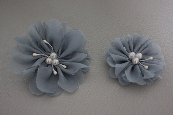 ग्रे कृत्रिम फूल corsage, कपड़े फूल Corsages पर्यावरण के अनुकूल बुना