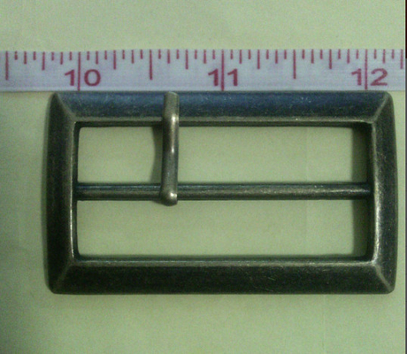 चढ़ाना Gunmetal स्क्वायर कपड़ा बेल्ट लगा लो, जींस बैग जस्ता सैन्य buckles