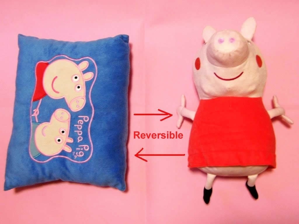 फैशन प्रतिवर्ती Peppa सुअर उम्दा खिलौना कुशन और तकिए बिस्तर के लिए